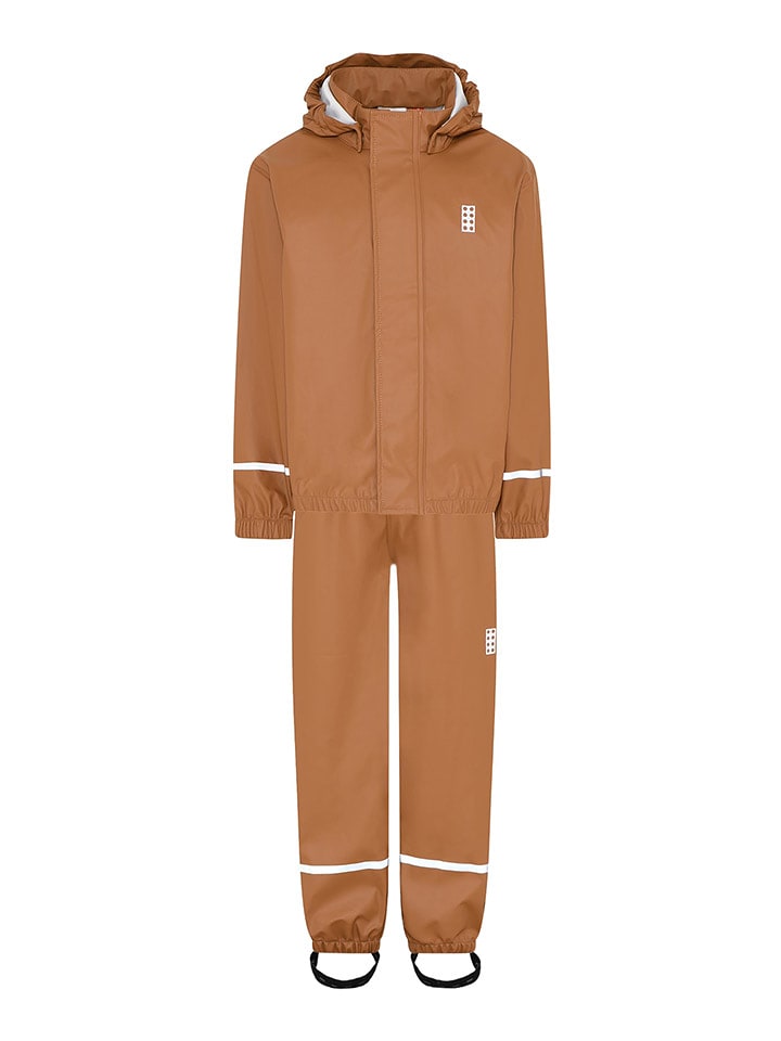2-częściowy zestaw przeciwdeszczowy w kolorze jasnobrązowym