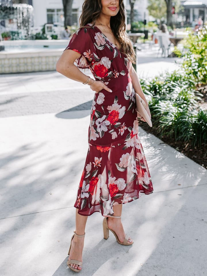 Milan Kiss Sukienka w kolorze bordowym rozmiar: S