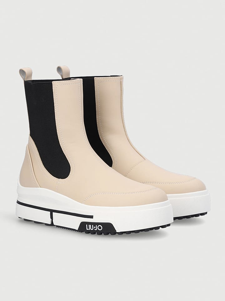 Liu Jo Skórzane sztyblety w kolorze beżowym rozmiar: 39