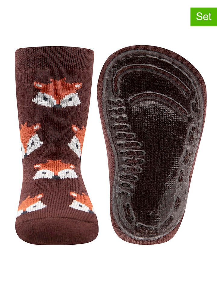 ewers Skarpety antypoślizgowe (2 pary) w kolorze czerwonym rozmiar: 27/28