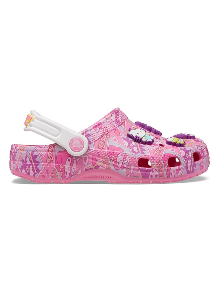 Crocs Chodaki "Classic Hello Kitty" w kolorze jasnoróżowo-białym rozmiar: 25/26