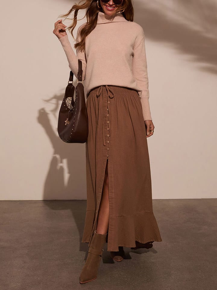 Milan Kiss Spódnica w kolorze jasnobrązowym rozmiar: S