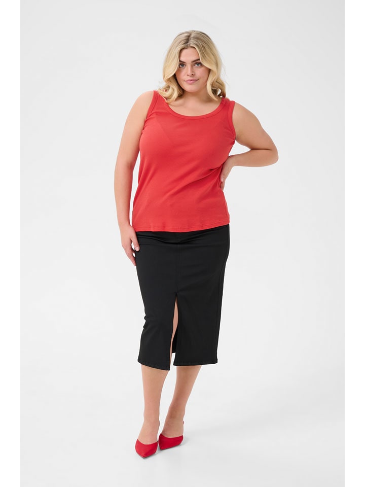 KAFFE curve Top "Carina" w kolorze czerwonym rozmiar: M