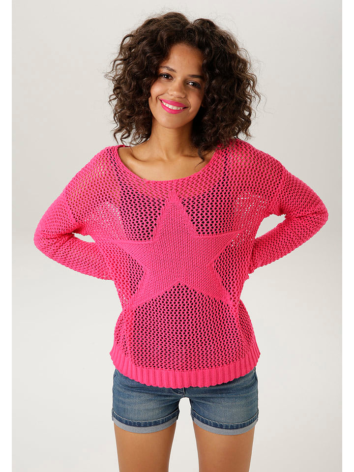 Aniston Sweter w kolorze różowym rozmiar: 44