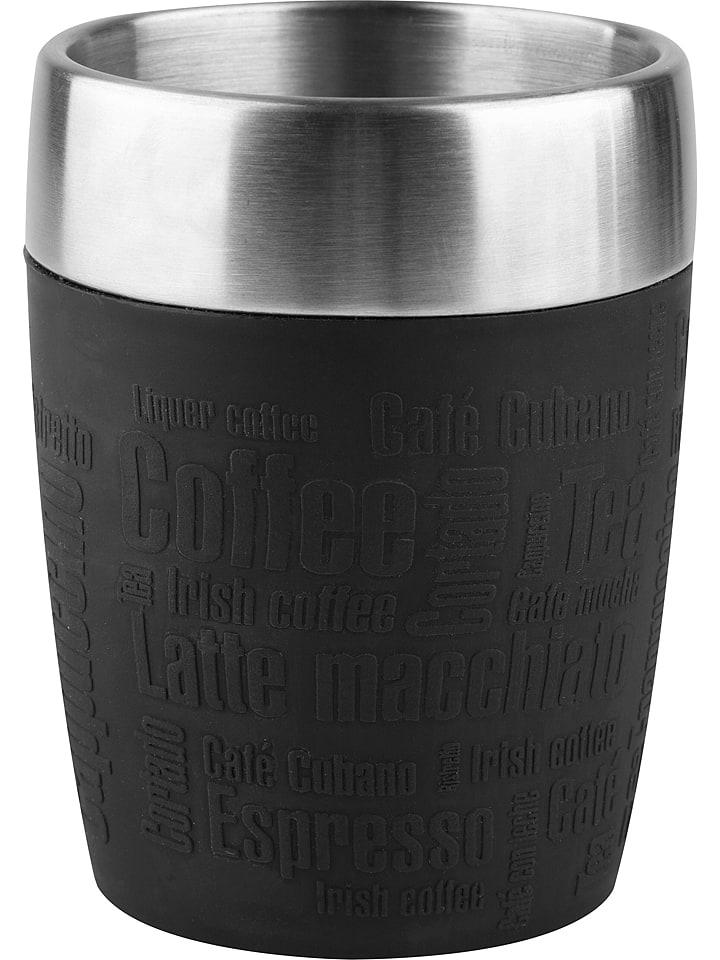 Emsa Kubek termiczny "Travel Cup" w kolorze czarnym - 200 ml rozmiar: onesize