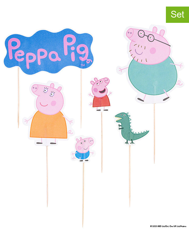 Dr. Oetker Nakładki (24 szt.) "Peppa & Family" w różnych kolorach na tort rozmiar: onesize