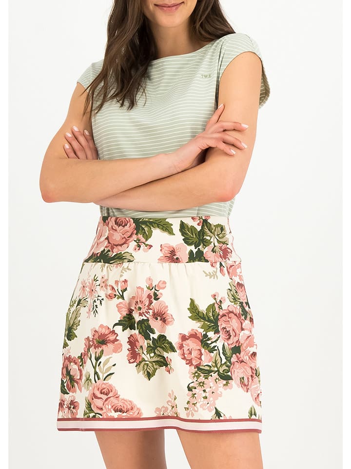 Blutsgeschwister Spódnica "Molto Bene" w kolorze kremowym ze wzorem rozmiar: XL