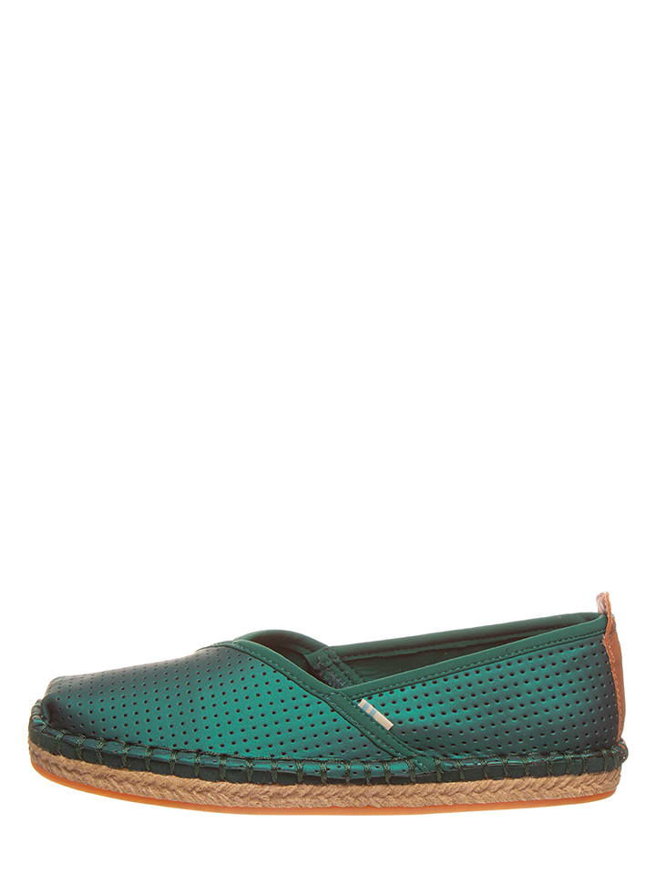 TOMS Espadryle "Petra" w kolorze zielonym rozmiar: 37