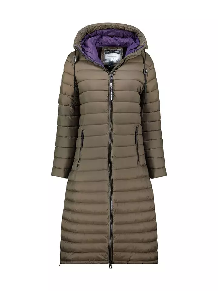 Geographical Norway Płaszcz zimowy "Azule" w kolorze khaki rozmiar: M