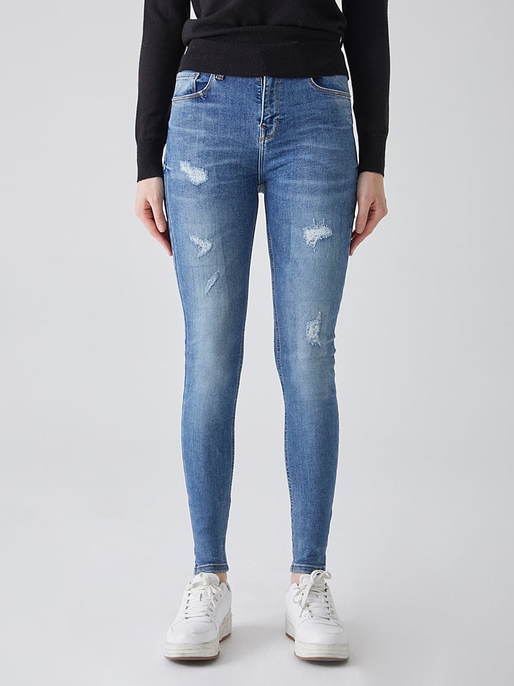 LTB Dżinsy "Amy X" - Skinny fit - w kolorze niebieskim rozmiar: W28/L28