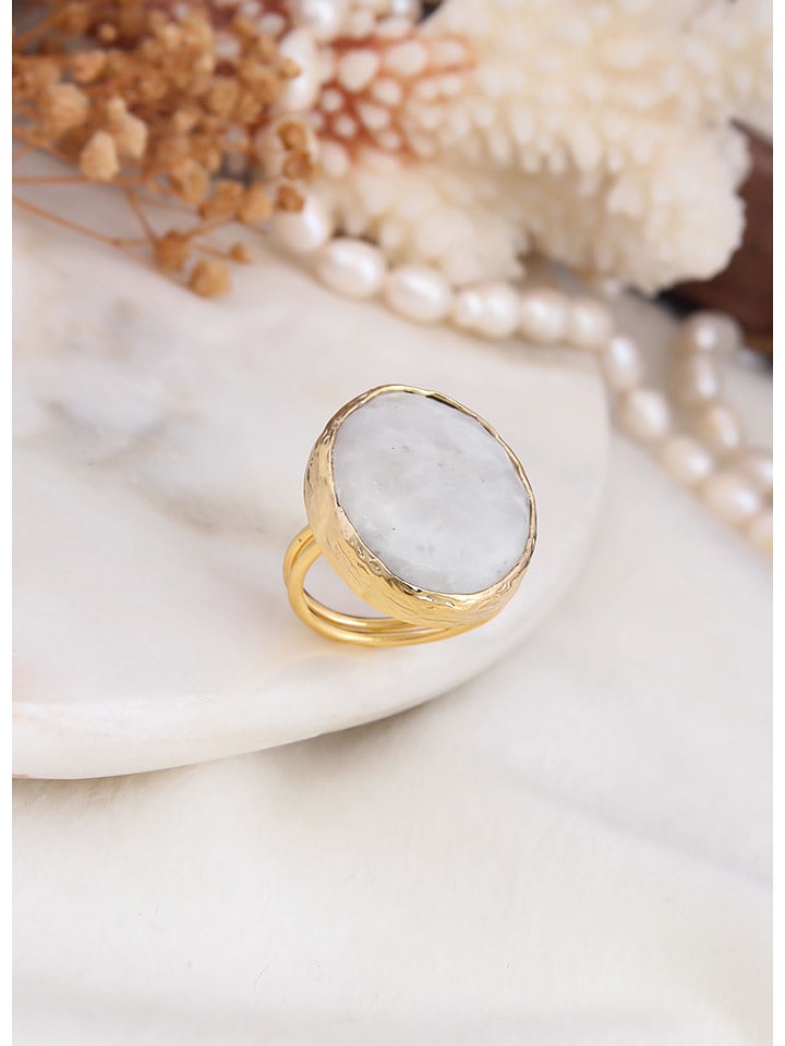 Pierres delicates Pozłacany pierścionek z lapis lazuli rozmiar: onesize