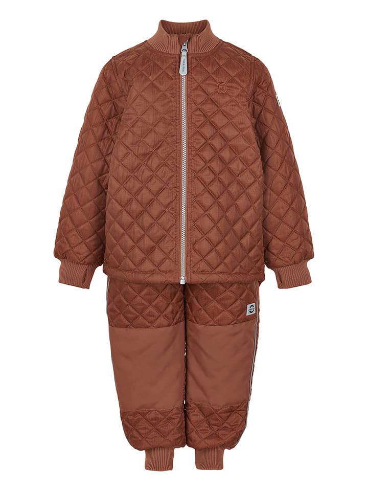 mikk-line 2-częściowy zestaw termiczny w kolorze ceglanym rozmiar: 122