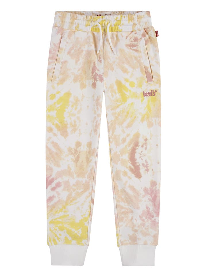Levi's Kids Spodnie dresowe w kolorze biało-żółtym rozmiar: 104