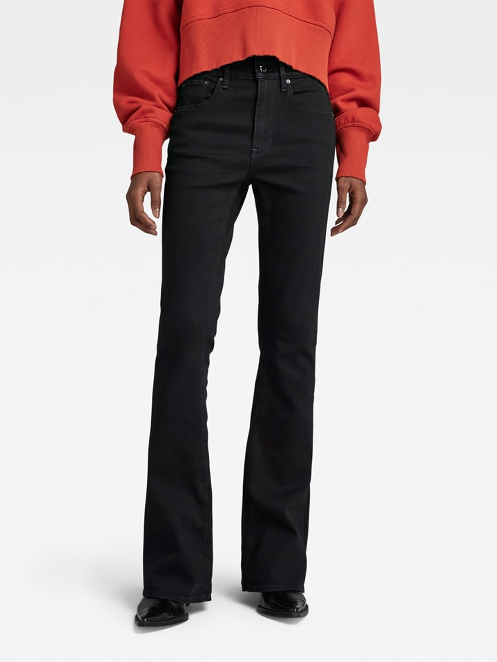 G-Star Dżinsy "3301" - Skinny Flare fit - w kolorze czarnym rozmiar: W27/L30