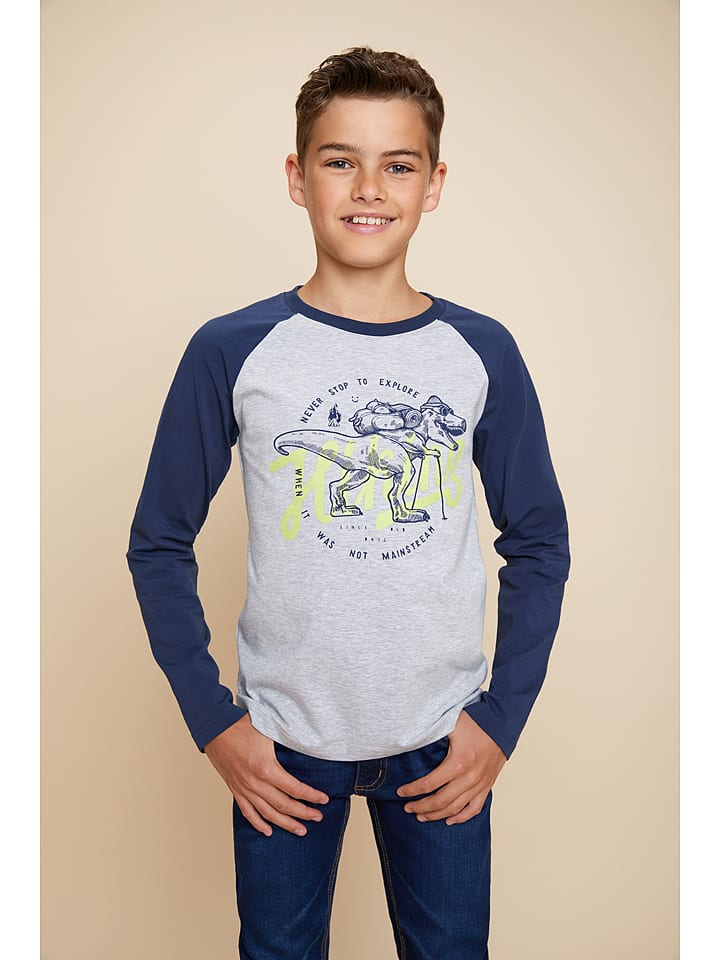 lamino Koszulka w kolorze szaro-granatowym rozmiar: 140