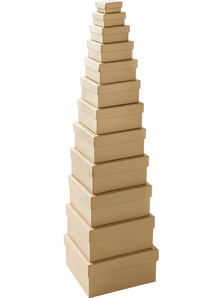 folia PAPER Pudełka (12 szt.) w kolorze jasnobrązowym rozmiar: onesize