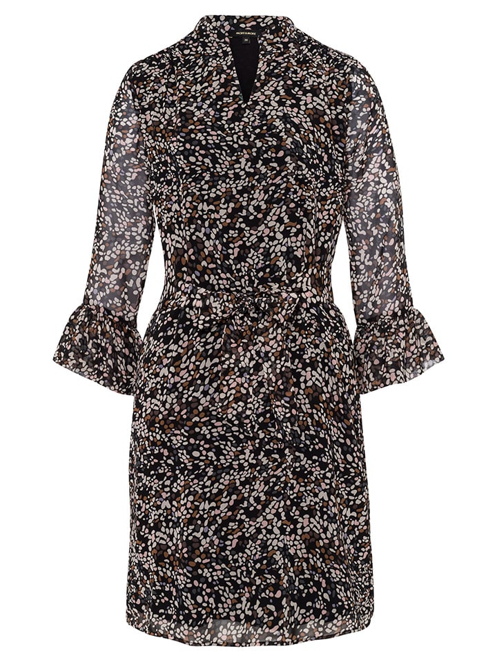 More & More Sukienka w kolorze czarno-brązowym rozmiar: 42