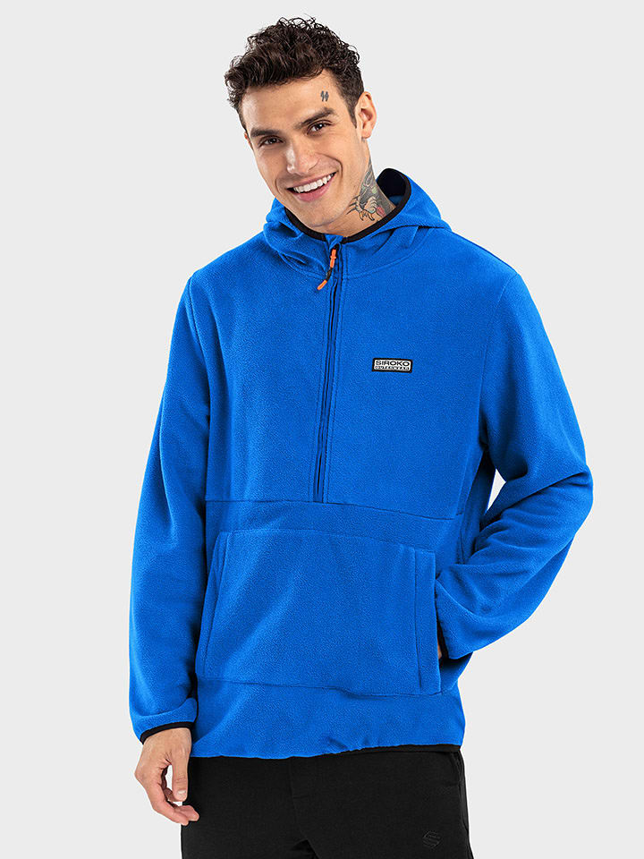 Siroko Bluza polarowa "Montreux" w kolorze niebieskim rozmiar: XXL