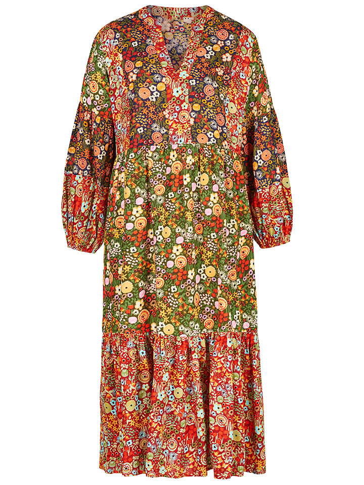 Deerberg Sukienka w kolorze czerwono-zielonym rozmiar: 40