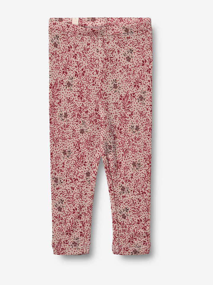 Wheat Wełniane legginsy w kolorze jasnoróżówym rozmiar: 50