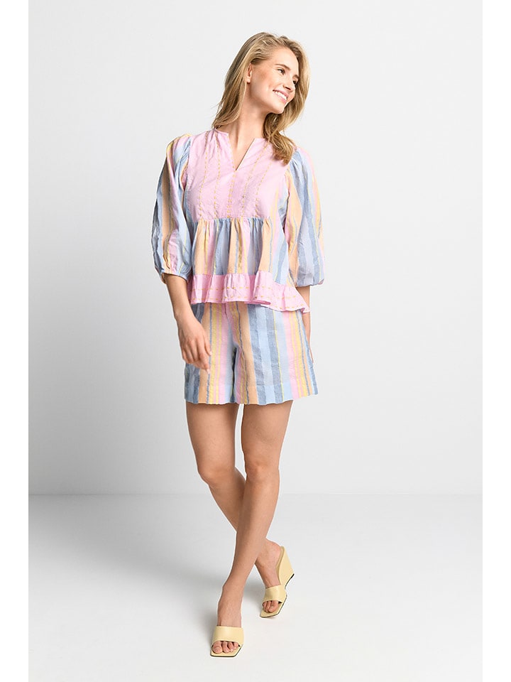 Rich & Royal Bluzka w kolorze błękitno-pomarańczowo-jasnoróżowym rozmiar: 38