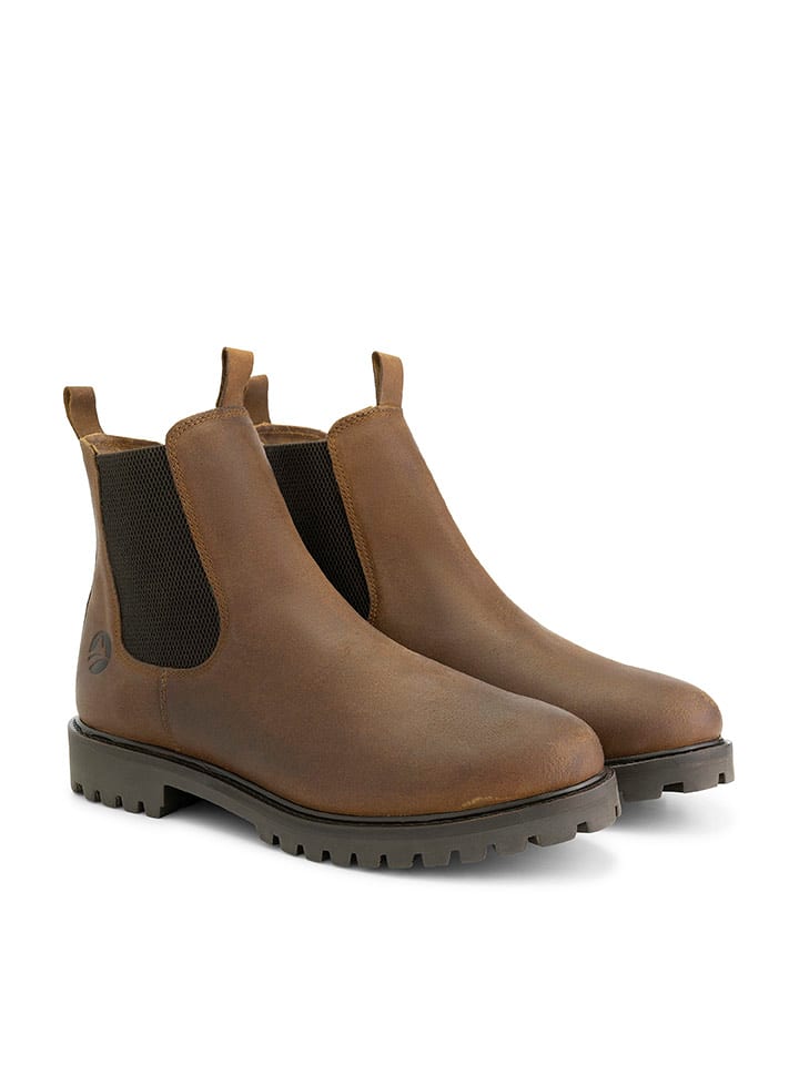 Travelin` Skórzane sztyblety "Rodhus" w kolorze jasnobrązowym rozmiar: 40