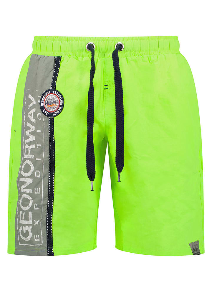 Geographical Norway Szorty kąpielowe "Qweenishi" w kolorze zielonym rozmiar: L