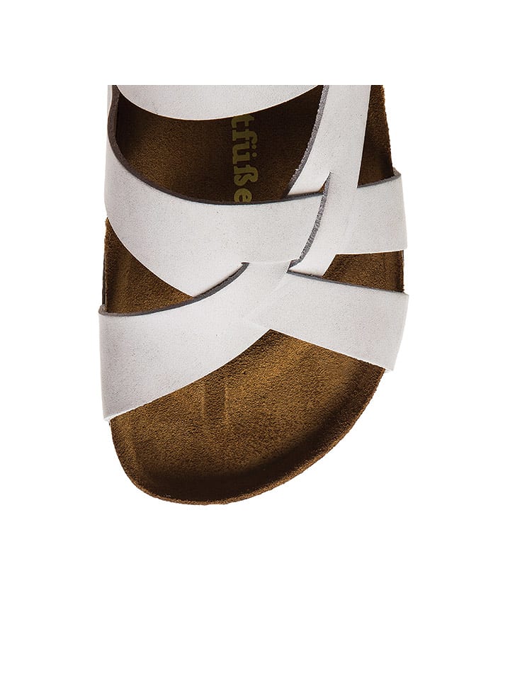 Comfortfusse Skórzane klapki w kolorze białym rozmiar: 41