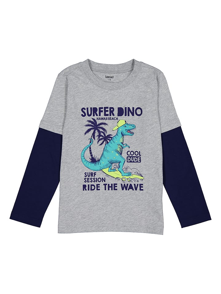 lamino Koszulka w kolorze szaro-granatowym rozmiar: 122