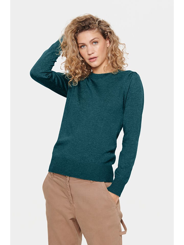 SAINT TROPEZ Koszulka "Saint Tropez" w kolorze morskim rozmiar: L