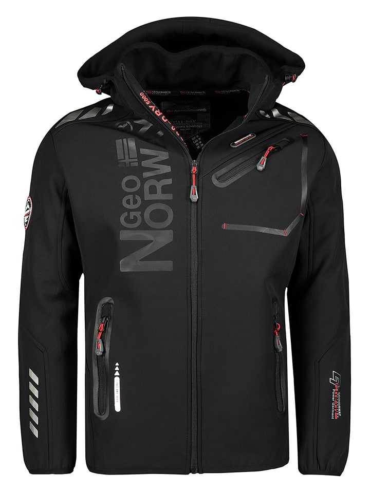 Geographical Norway Kurtka softshellowa "Royaute" w kolorze czarnym rozmiar: L