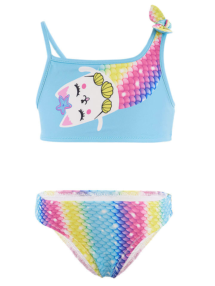 Denokids Bikini "Sea Cat" w kolorze błękitnym rozmiar: 104/110