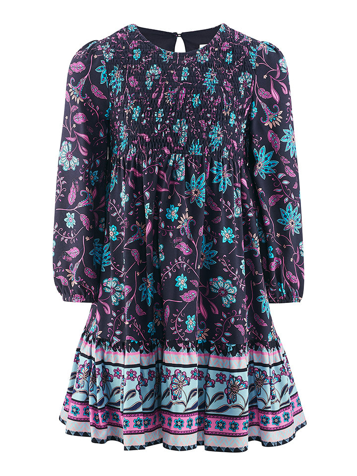 happy girls by Eisend Sukienka w kolorze granatowym ze wzorem rozmiar: 122