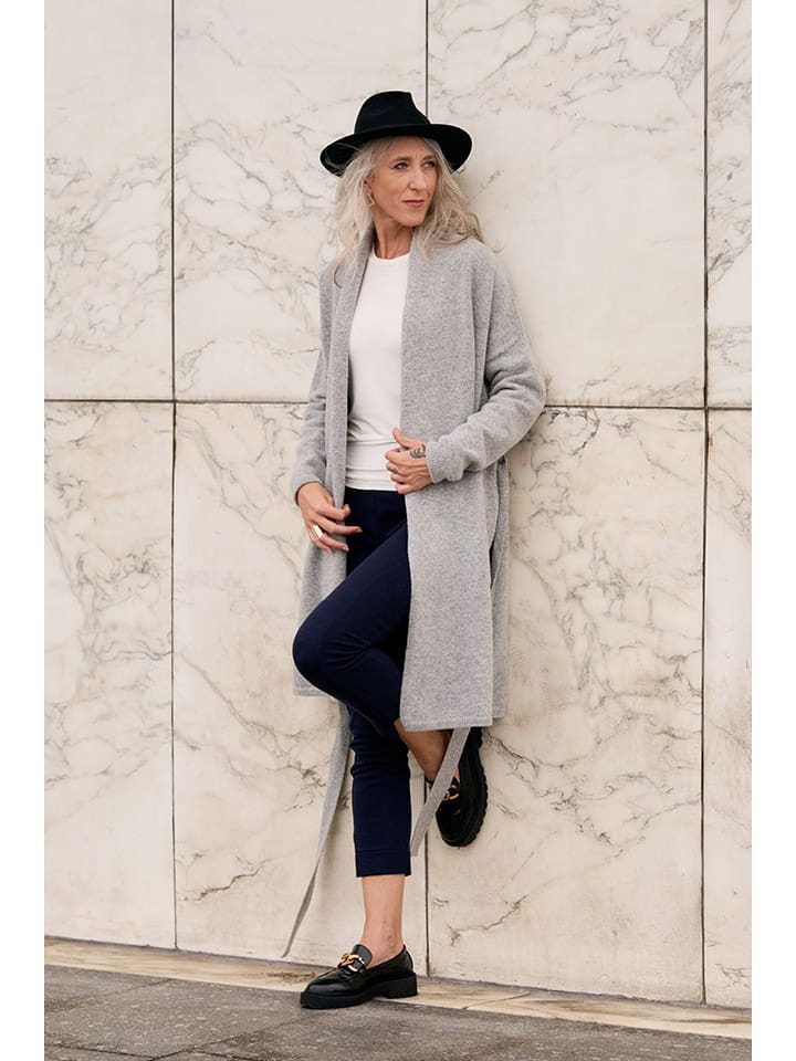 Risk made in warsaw Wełniany kardigan w kolorze szarym rozmiar: onesize