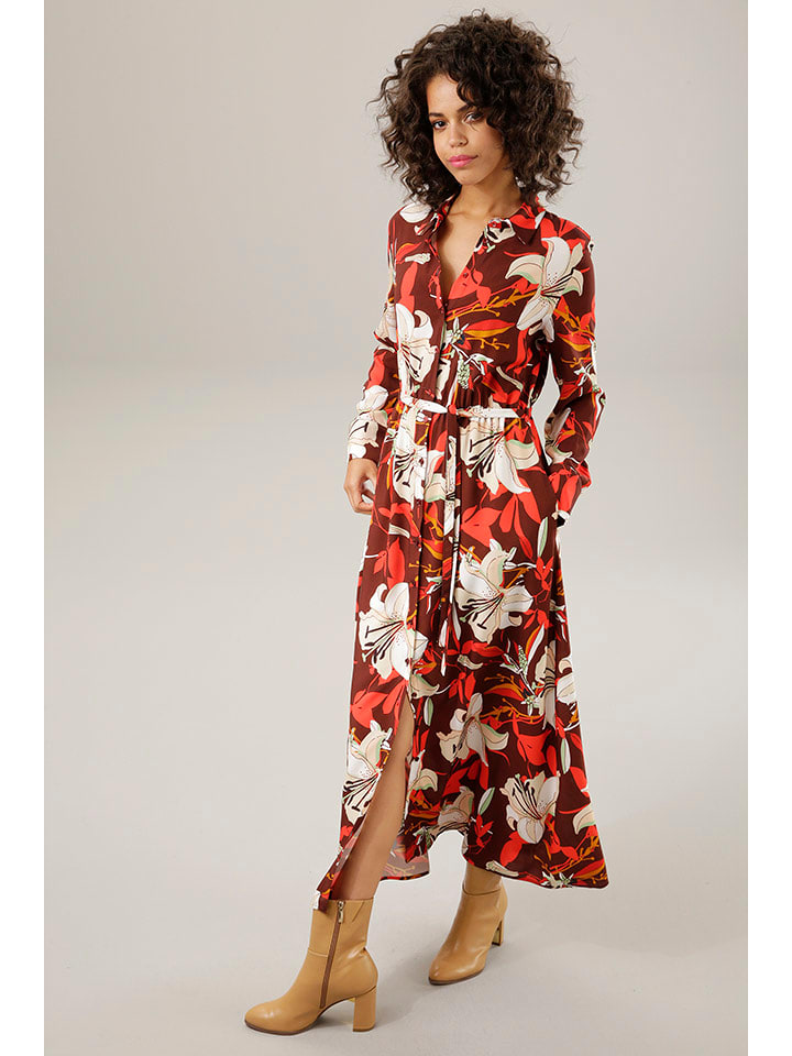 Aniston Sukienka w kolorze brązowo-czerwonym rozmiar: 36