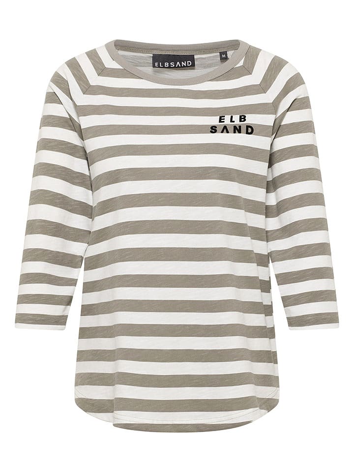 ELBSAND Koszulka "Celina" w kolorze beżowo-kremowym rozmiar: XL