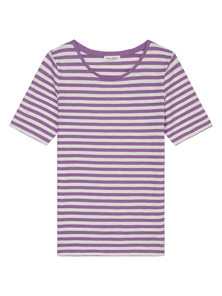 Marc O'Polo Koszulka w kolorze biało-fioletowym rozmiar: S