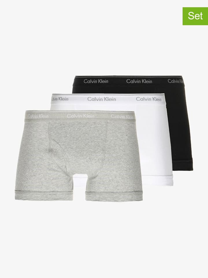 CALVIN KLEIN UNDERWEAR Bokserki (3 pary) w kolorze białym, czarnym i jasnoszarym rozmiar: XL