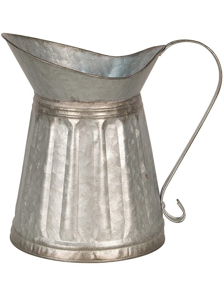 Clayre & Eef Dzbanek dekoracyjny w kolorze szarym - wys. 29 x Ø 22 cm rozmiar: onesize