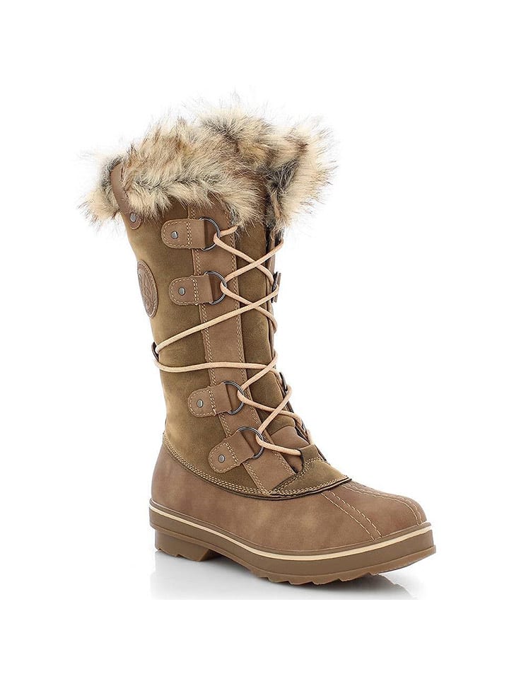 Kimberfeel Kozaki zimowe "Manon" w kolorze szarobrązowym rozmiar: 36