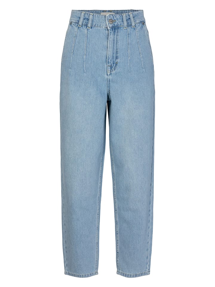 Dżinsy "Nustormy" - Mom fit - w kolorze błękitnym