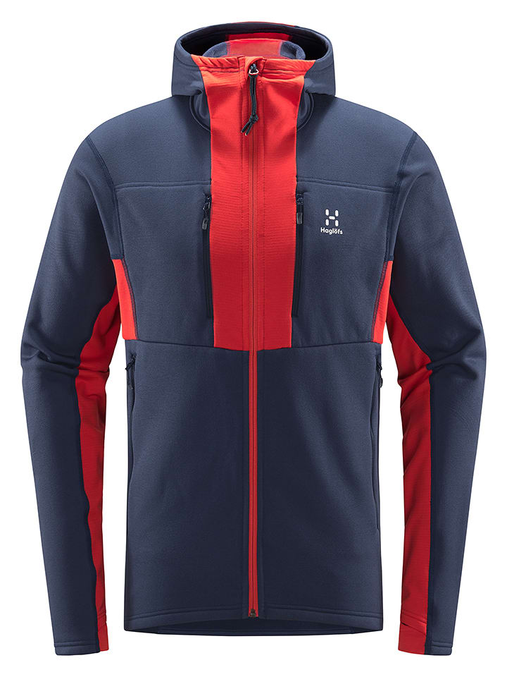 Haglöfs Kurtka polarowa "Roc Nordic Mid" w kolorze granatowo-czerwonym rozmiar: M