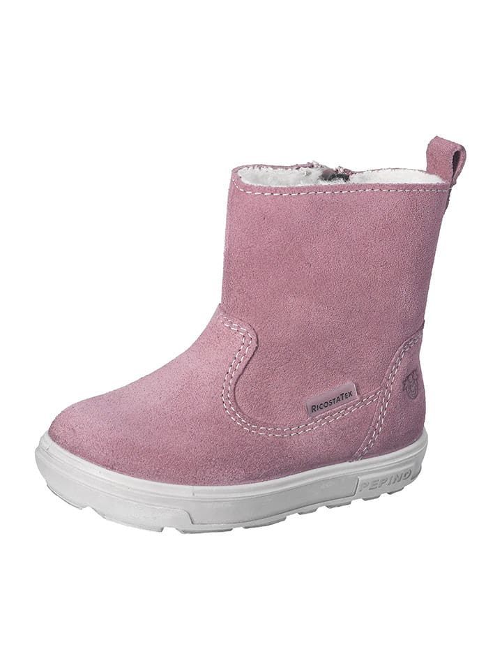 PEPINO Skórzane kozaki zimowe "Ciry" w kolorze różowym rozmiar: 25