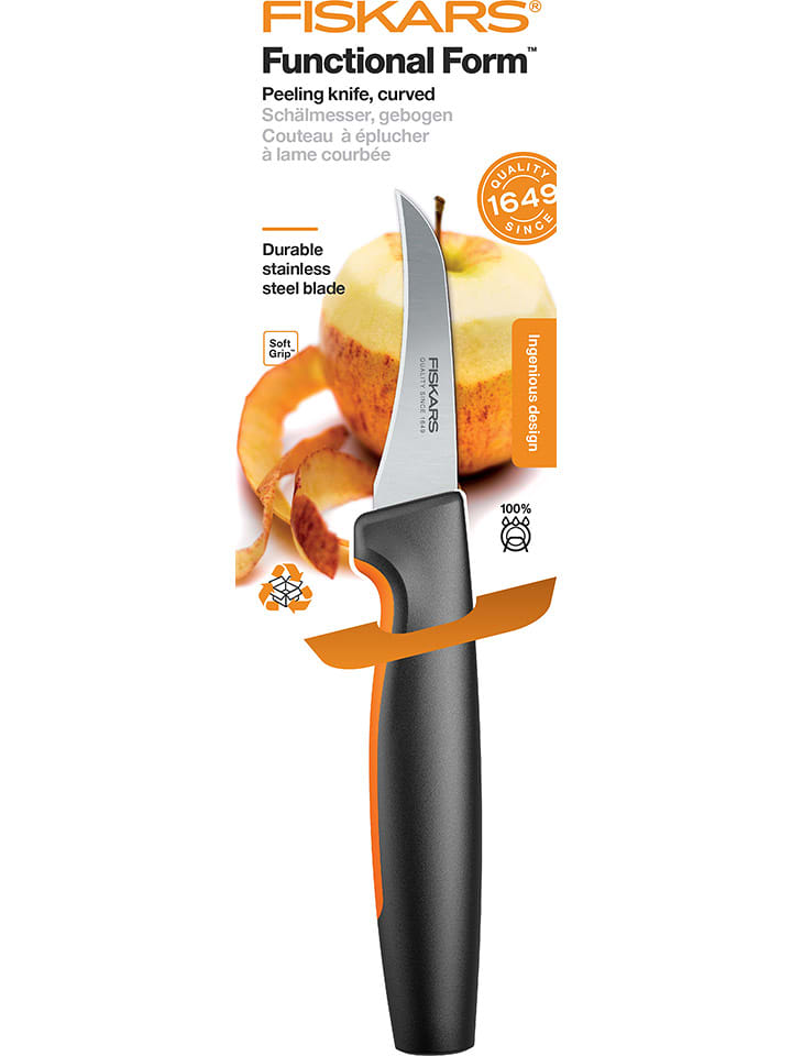Fiskars Nóż "Functional Form" w kolorze srebrno-czarnym do obierania - dł. 26 cm rozmiar: onesize