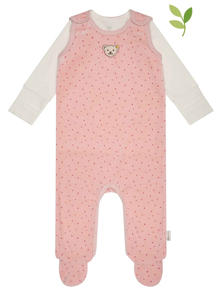 2-częściowy zestaw w kolorze jasnoróżowo-kremowym