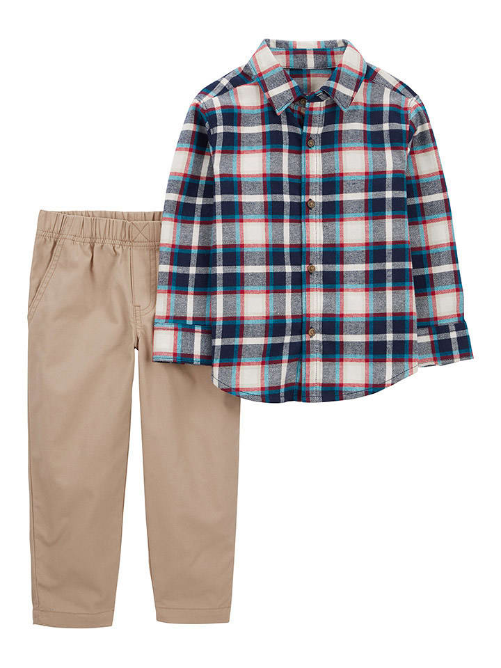 carter's 2-częściowy zestaw w kolorze niebiesko-beżowym rozmiar: 98