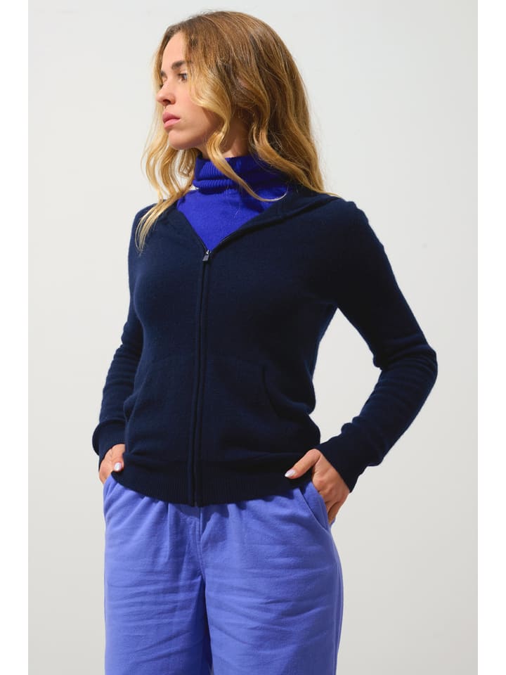 AUTHENTIC CASHMERE Kaszmirowy kardigan "Colombis" w kolorze granatowym rozmiar: XL