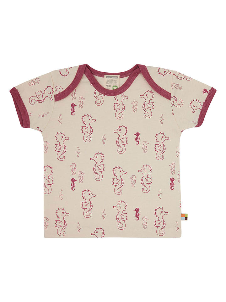 loud + proud Koszulka w kolorze kremowo-czerwonym rozmiar: 74/80