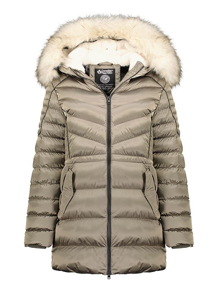 Canadian Peak Płaszcz zimowy "Desti" w kolorze szarobrązowym rozmiar: S