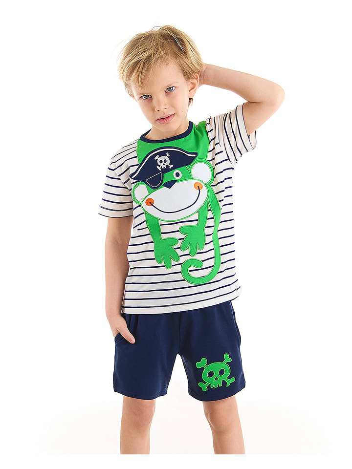 Denokids 2-częściowy zestaw "Pirate Monkey" w kolorze granatowym rozmiar: 104